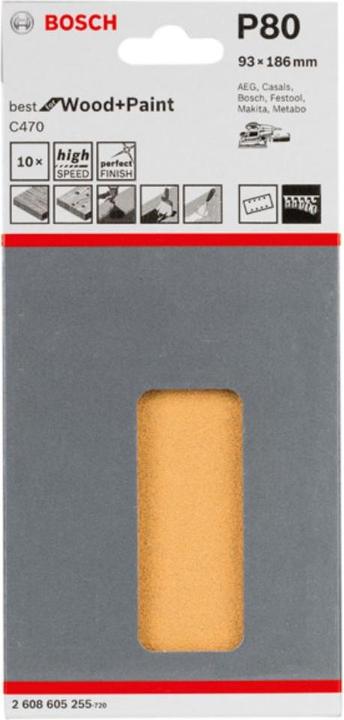 Produktbild Bosch Professional Zubehör Schwingschleifpapier mit Klett (80)