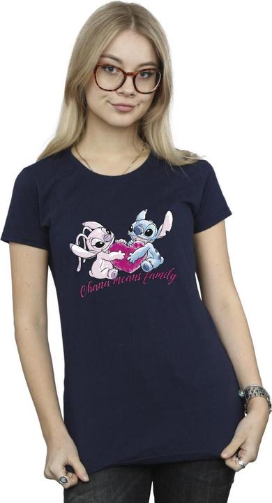 Image du produit Disney - T-shirt LILO AND STITCH OHANA HEART WITH ANGEL - Femme (XL)