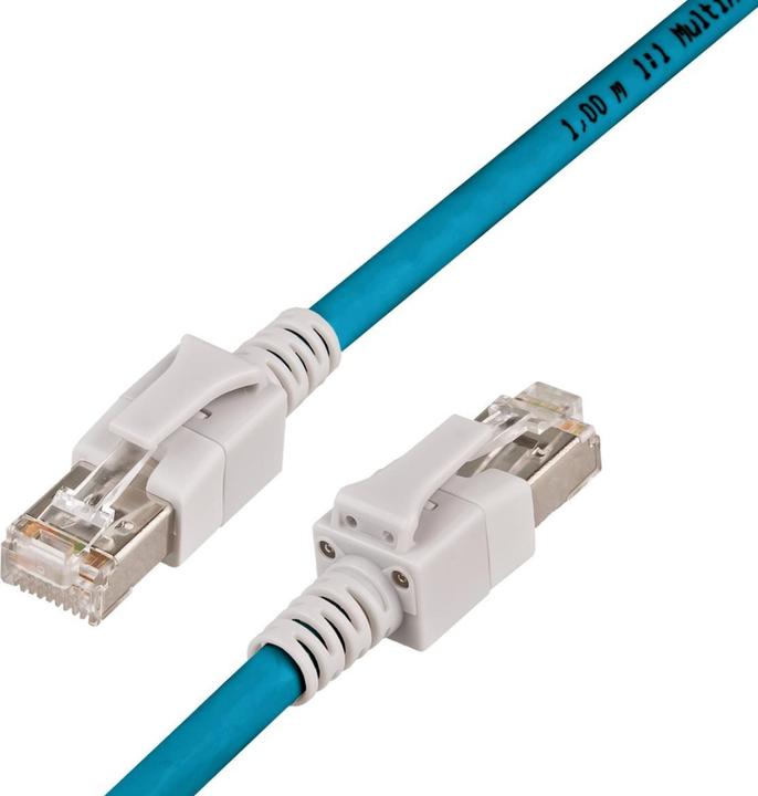 Wirewin Cat.6A LED Patchkabel 5m blau (S/FTP, CAT6a, 5 m)