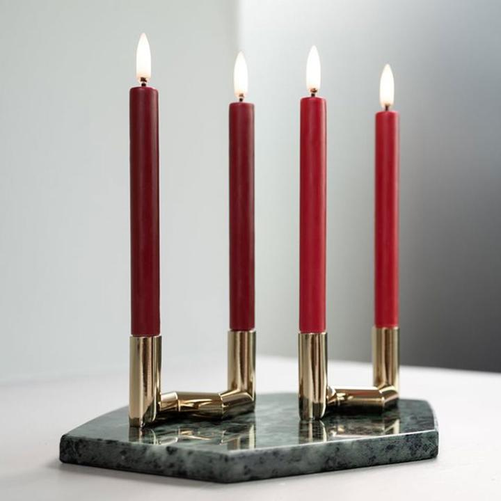 Piffany Copenhagen Uyuni - LED mini taper kaars 2-pack - Rood, Glad - 1,3x13,8 cm (UL-TA-RE01312-2) (2 x)
