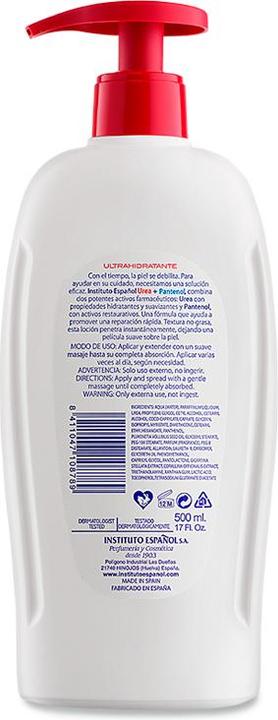 Image du produit Instituto Español Lotion corporelle à l'urée 5% + Pantenol (500 ml) (Lotion pour le corps, 500 ml)