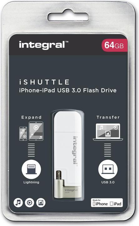 Actual product image Integrated iShuttle, 64 GB (43187-uniw) (64 GB, USB 3.2 Gen 2)