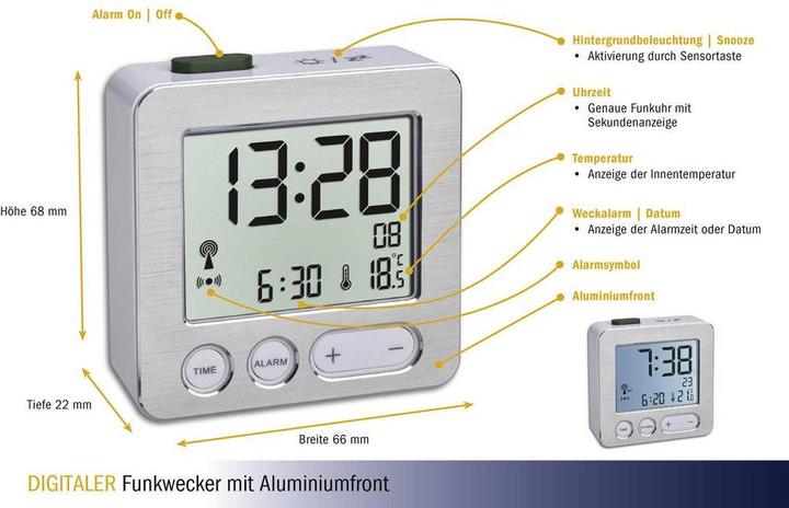 Actual product image TFA Funk-Wecker