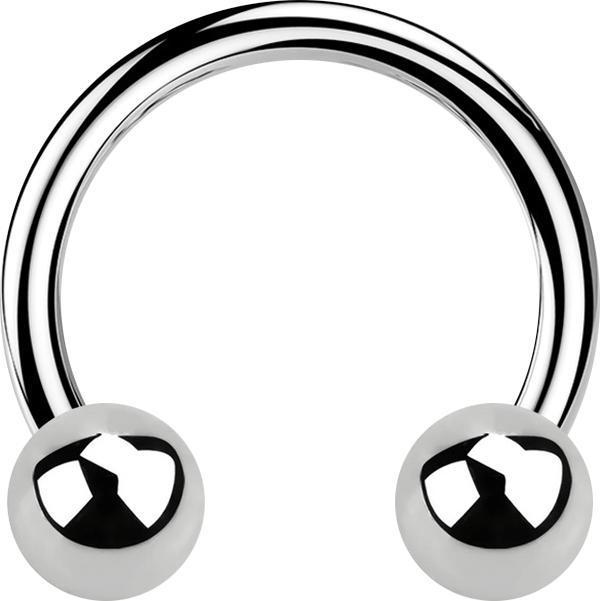Produktbild Star Piercing Micro Circular Barbell silber mit zwei Kugeln (Chirurgenstahl 316L, ohne Messing)
