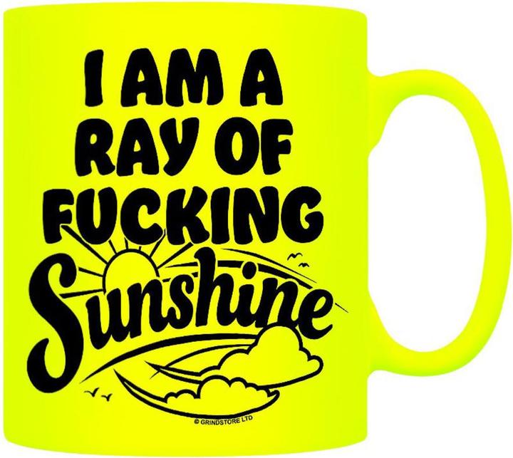 Immagine prodotto Grindstore Tazza da caffè I Am A Ray of Fucking Sunshine (Sono un raggio di sole f******) Neon (1 x)