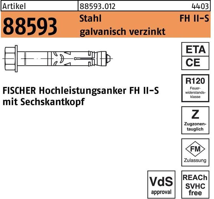 Produktbild Fischer Hochleistungsanker FH II 12/10 S (50 Stk.)