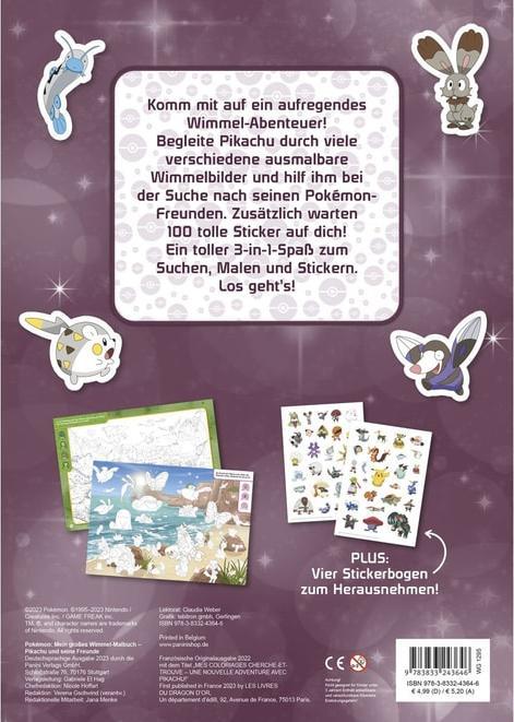 Image du produit Panini Pokémon Mon Grand Livre de Coloriage Objets Cachés - Pikachu et ses amis
