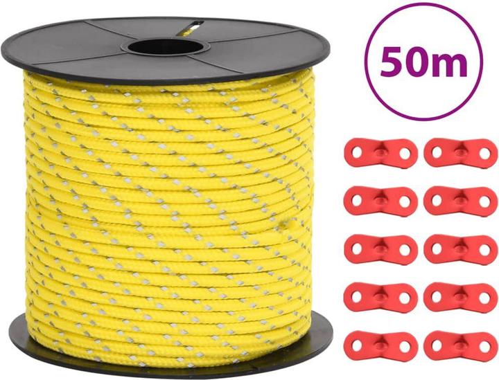 Produktbild VidaXL Zeltleine Reflektierend mit Seilspannern 50 m 4 mm