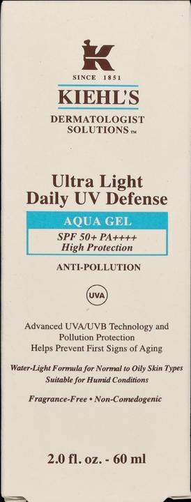 Actual product image Kiehl's Ultra Light Defense Aqua Gel SPF 50 PA++++ (Suntan cream, SPF 50, 60 ml, 85 g)