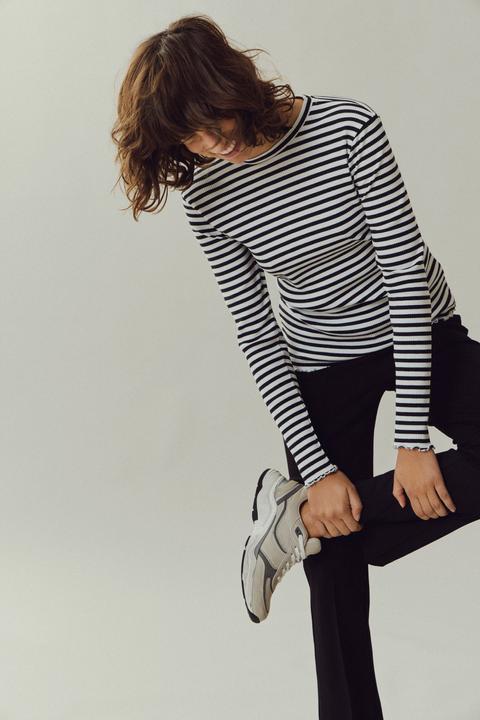 Actual product image Vila Ribbed top with long sleeves (XS)