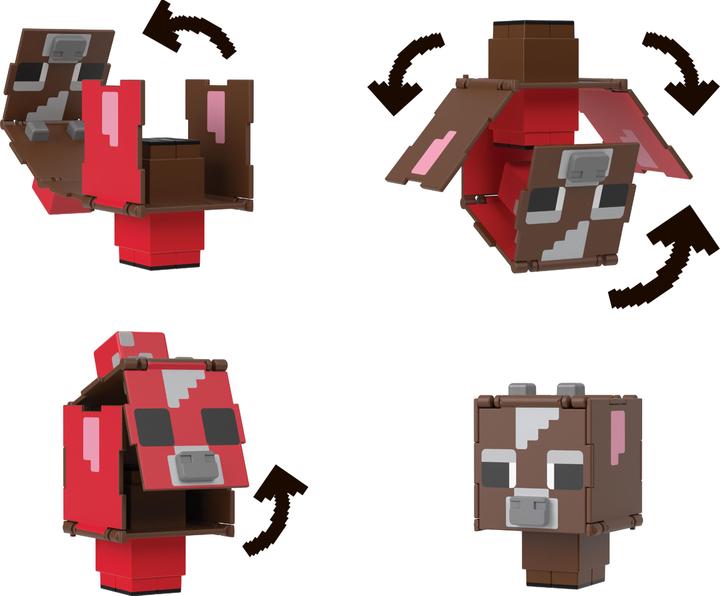 Actual product image Mattel MINECRAFT FLIPPIN' FIGS Mooshroom + Cow