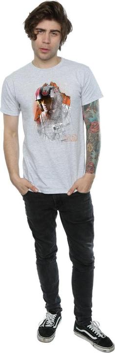 Actual product image Star Wars Mens The Last Jedi Poe Dameron Brushed T-Shirt (S)