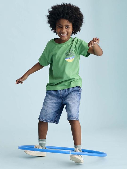 Actual product image Vertbaudet Jungen T-Shirt mit Print an der Brust und Recycling-Baumwolle (140)