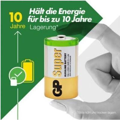 Produktbild GP Batteries Super (2 Stk., D, 1300 mAh)