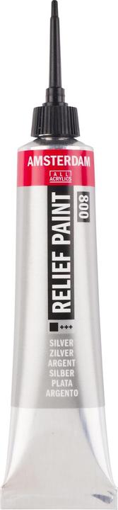 Image du produit Amsterdam Peinture acrylique Reliefpaint 800 (Argent, 20 ml)