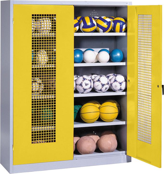 Immagine prodotto C+P Armadio a sfera (HxLxP: 195x150x50 cm, con ante a battente in lamiera forata, tipo 3)