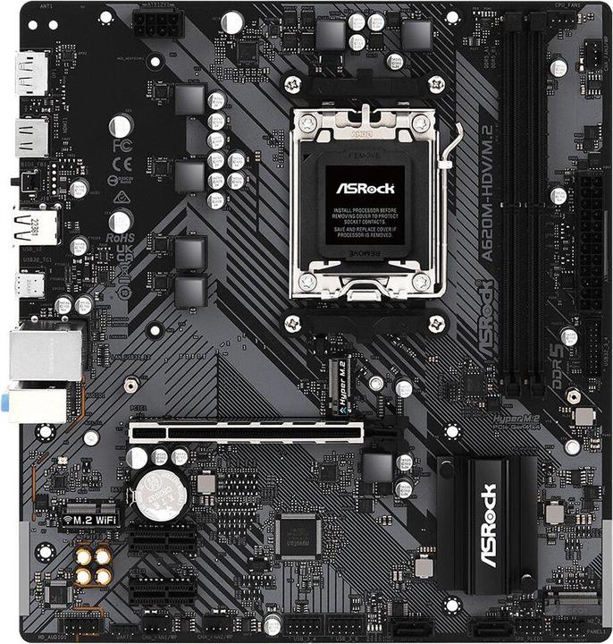 Actual product image AsRock A620M-HDV/M.2 (AM5, AMD A620, mATX)