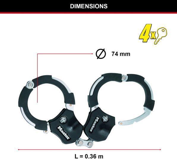 Image du produit Master Lock Handschellenschloss Street Cuff
