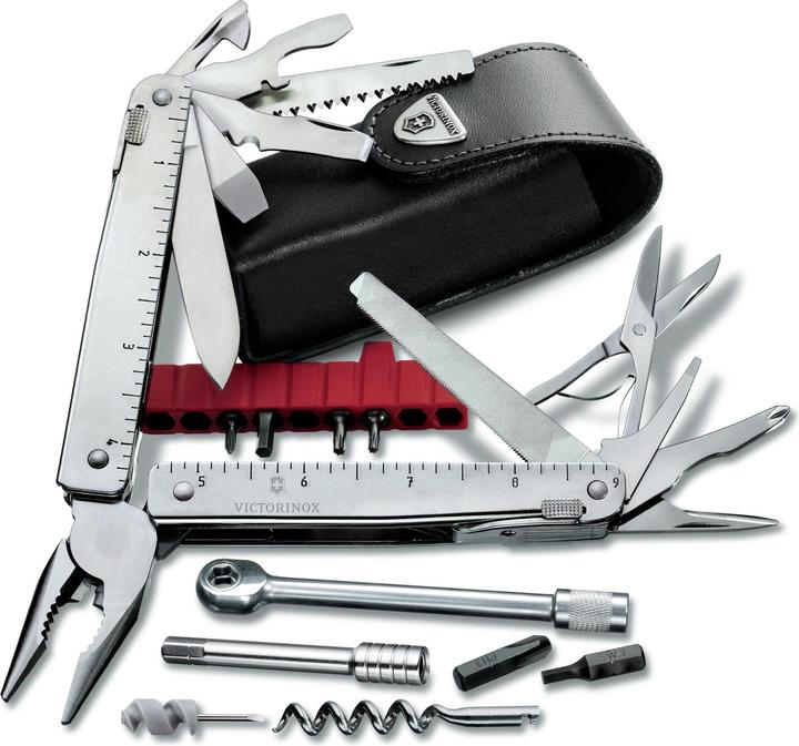 Victorinox SwissTool Plus II dans un étui en cuir