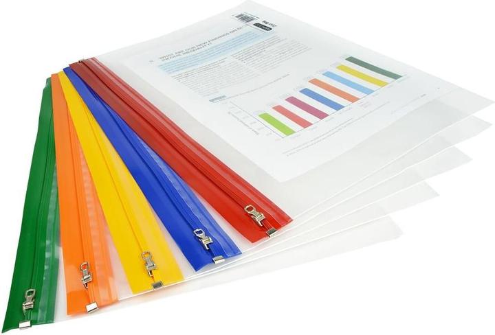 Produktbild Rapesco Dokumentenmappe mit Reissverschluss 1503 A4+ sortiert (A4+, 5 x)