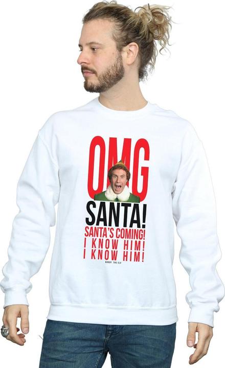 Immagine prodotto Elf OMG Santa I Know Him Felpa Uomo (XXL)