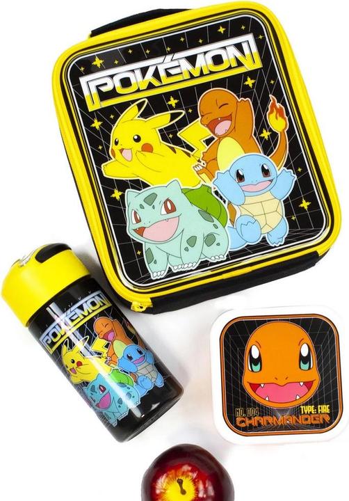 Immagine prodotto Pokémon Personaggi Pikachu Borsa da pranzo e bottiglia (confezione da 5)