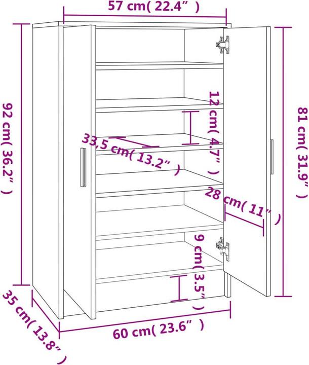Image du produit VidaXL Jakob (35 x 60 x 92 cm)