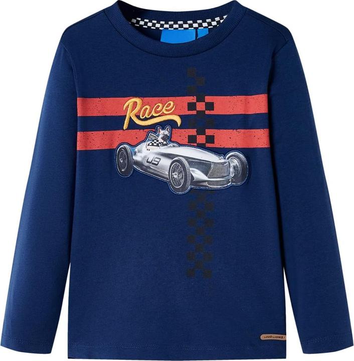 Produktbild VidaXL Kinder-Langarmshirt Marineblau 116,Material: 100 (116)