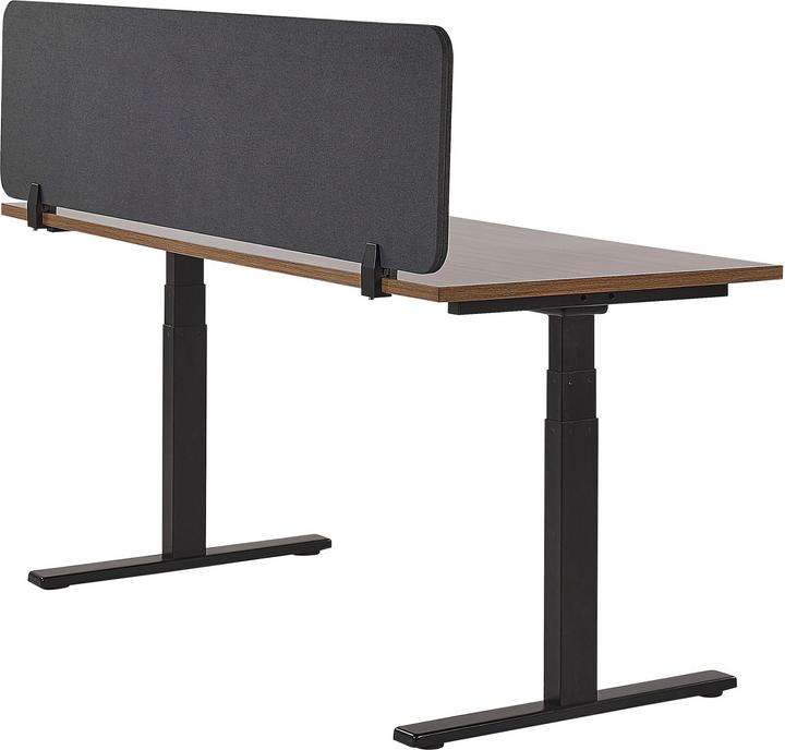 Image du produit Beliani Cloison de bureau gris foncé 130 x 40 cm WALLY (130 x 40 cm)