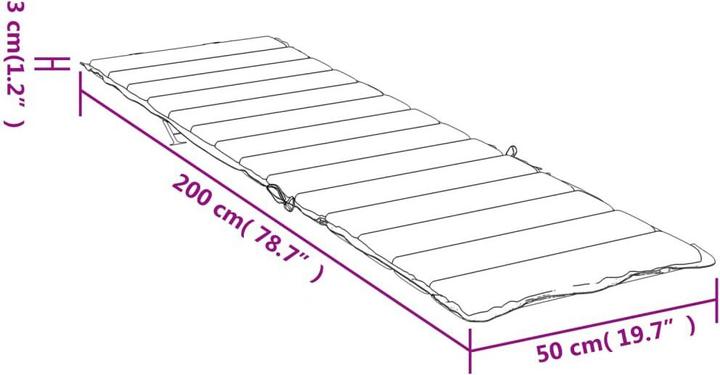Produktbild VidaXL Hayder (200 x 50 x 3 cm)