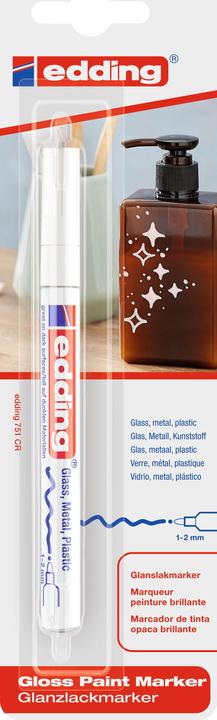 Immagine prodotto Edding 751 - Marcatore a vernice lucida (Bianco, 2 mm, 1 x)