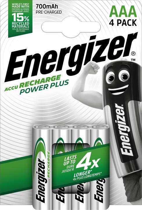 Energizer Herlaadkracht Plus (4 Pcs., AAA, 700 mAh)