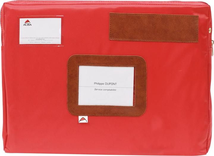 Image du produit Alba Sac banane "POCSOU R" à soufflet, en nylon, rouge Fermeture éclair, fenêtre d'envoi, dimensions : (Coffret cadeau, 1 x)