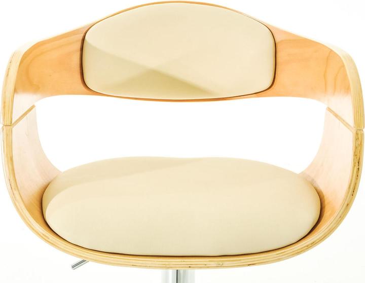 Image du produit CLP Lot de 2 tabourets de bar Kingston en similicuir, natura/crème