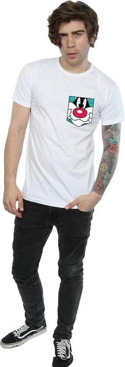 Produktbild Looney Tunes Sylvester Face Faux Pocket TShirt (XXL)