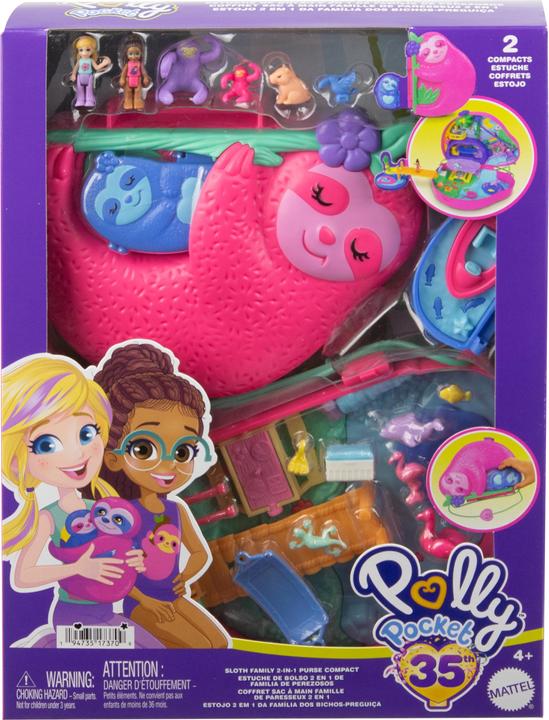 Image du produit Polly Pocket Sloth Family 2-in-1 Purse Compact