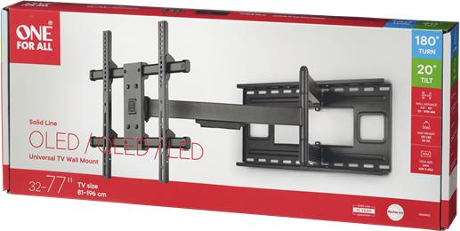 Produktbild One for All TV Wandhalterung 77 Solid Turn 180 XL WM4453 (Wand, 81", 50 kg)