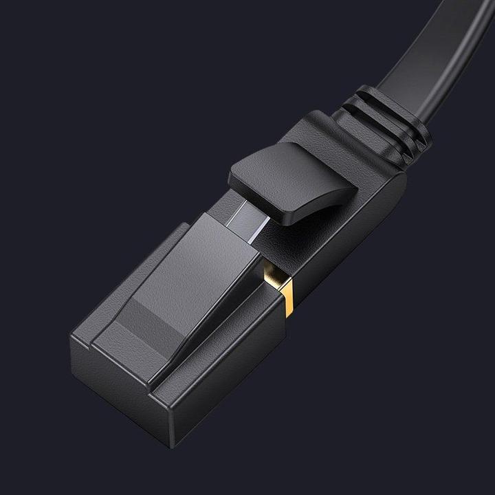 Actual product image Ugreen NW106 Ethernet RJ45 Plochý síťový cable, Cat.7, STP, 3m (černý) (STP, CAT7, 3 m)