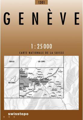 Actual product image Map 1301 Genève 1:25'000