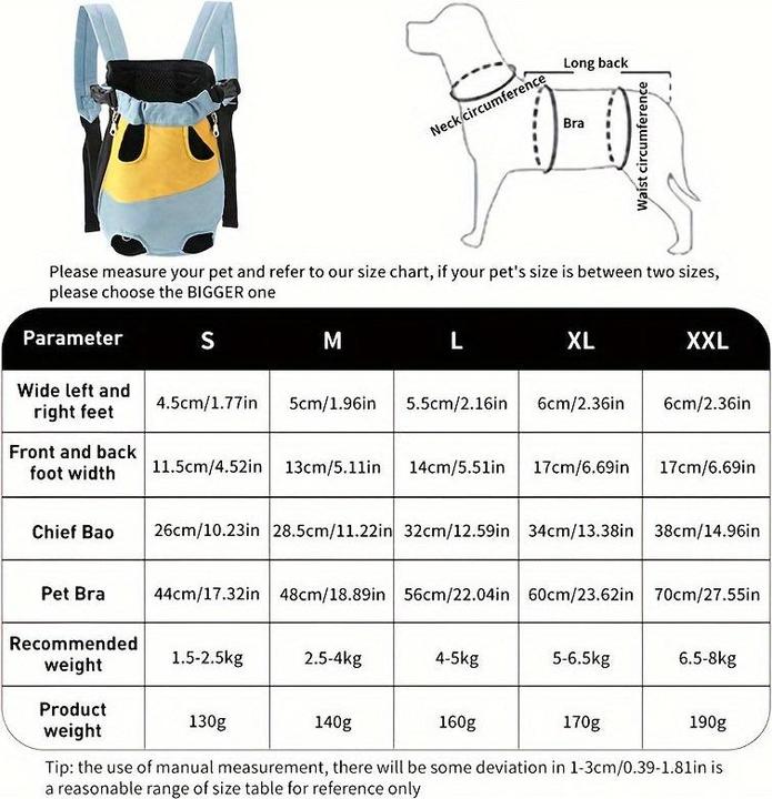 Actual product image Alopini Adjustable pet backpack for dogs and cats, comfortable fit, polyester material with (Dog, Cat, Breathable)