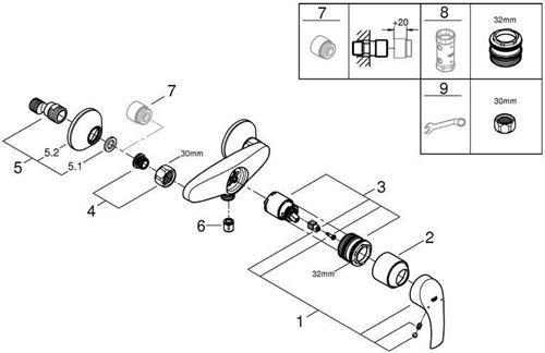 Immagine prodotto Grohe Miscelatore doccia monocomando Eurosmart