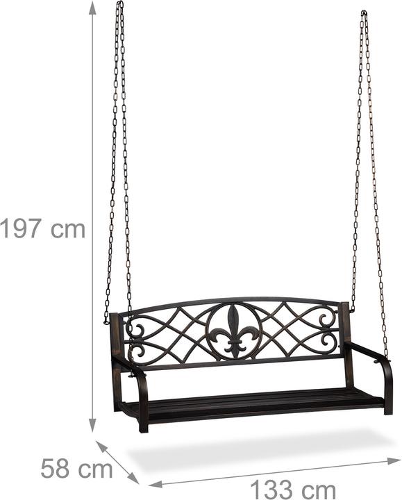Actual product image Relaxdays Suspension bench