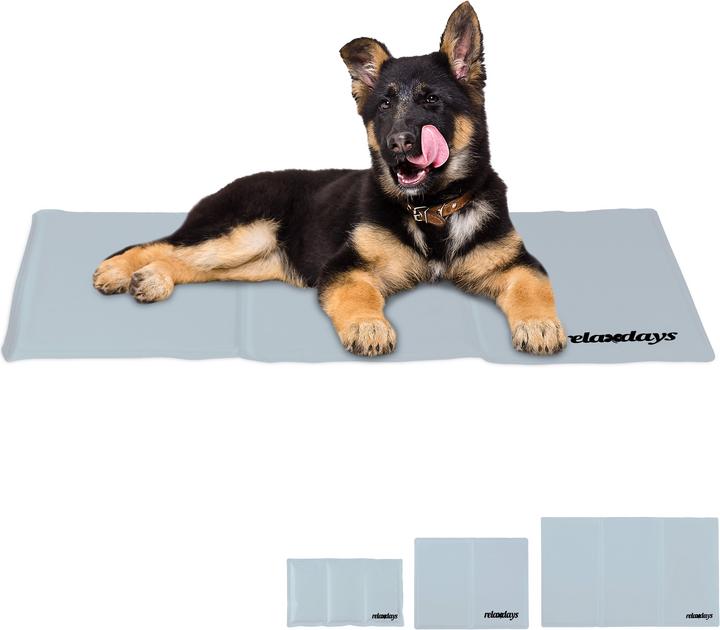 Immagine prodotto Relaxdays Tappetino di raffreddamento per cani, grigio (Cane)