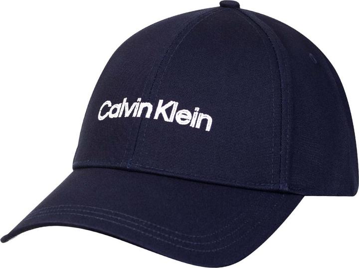 Actual product image Calvin Klein Mens Double Line Embro Bb Baseball Cap, Ck Navy, One Size