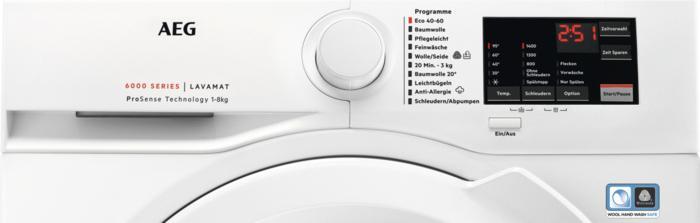 Actual product image AEG L6FBF51488 Washing machine (8 kg, Left)