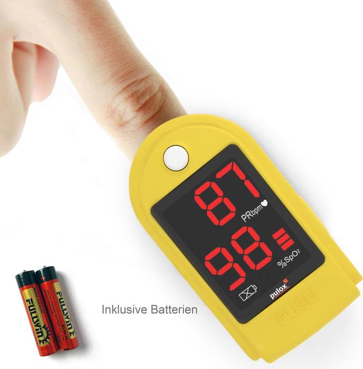 Image du produit Pulox Oxymètre de pouls PO-100 Solo en jaune