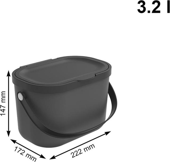 Actual product image Rotho Bio-waste container 3.2 l ALBULA (3.20 l)