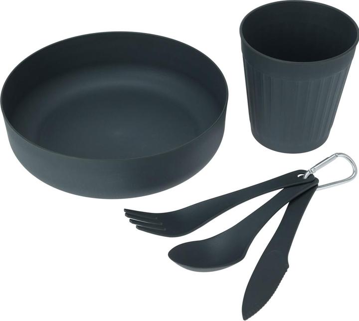Produktbild Redcliffs Camping-Geschirr, 5-teilig mit Transportbeutel, schwarz