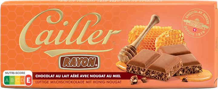 Immagine prodotto Cailler Rayon Tavoletta al Cioccolato al Latte e Torrone al Miele (100 g)