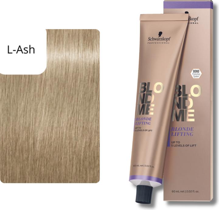 Actual product image Schwarzkopf Professional Schwarzkopf BlondMe Lifting Ash 60 ml (L-Ash, ASCH - Cooler, Ashy blonde shade with additional neutralisation)